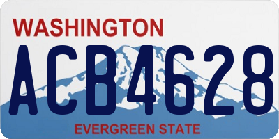 WA license plate ACB4628