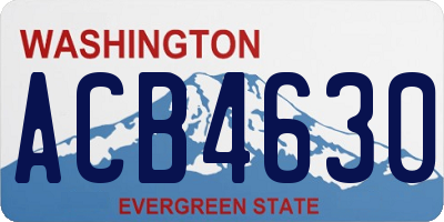 WA license plate ACB4630