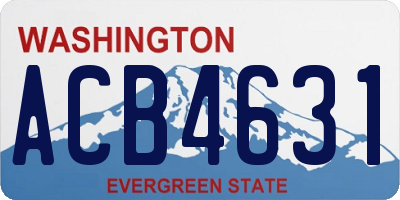 WA license plate ACB4631