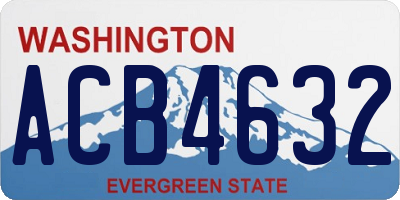 WA license plate ACB4632