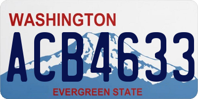 WA license plate ACB4633