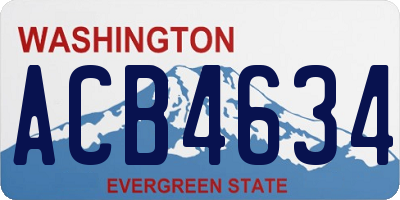 WA license plate ACB4634
