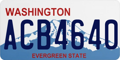 WA license plate ACB4640