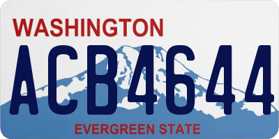 WA license plate ACB4644