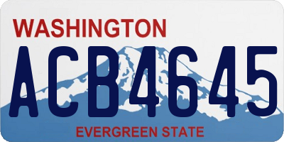 WA license plate ACB4645