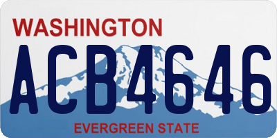 WA license plate ACB4646