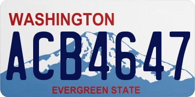 WA license plate ACB4647