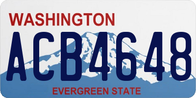WA license plate ACB4648