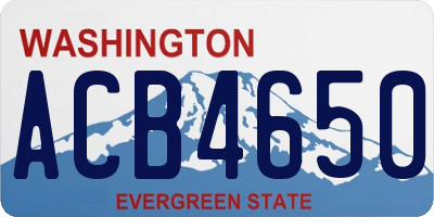 WA license plate ACB4650