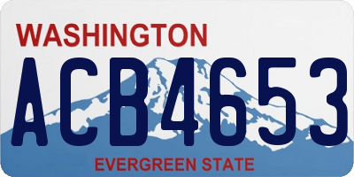 WA license plate ACB4653