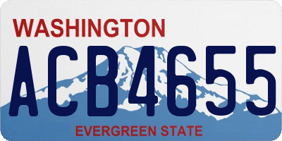 WA license plate ACB4655