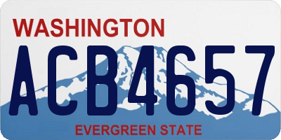 WA license plate ACB4657