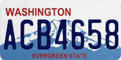 WA license plate ACB4658