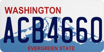 WA license plate ACB4660