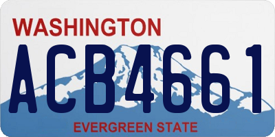 WA license plate ACB4661