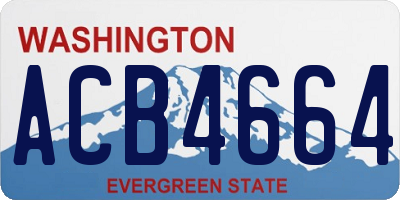 WA license plate ACB4664