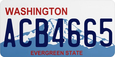 WA license plate ACB4665