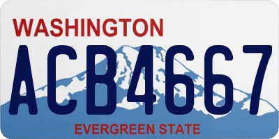 WA license plate ACB4667