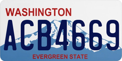 WA license plate ACB4669