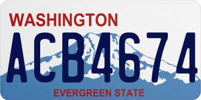 WA license plate ACB4674