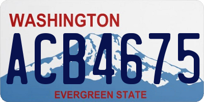 WA license plate ACB4675