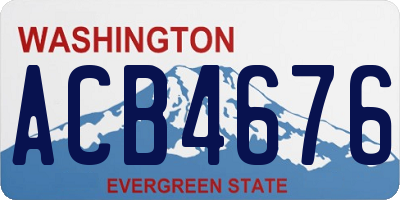 WA license plate ACB4676