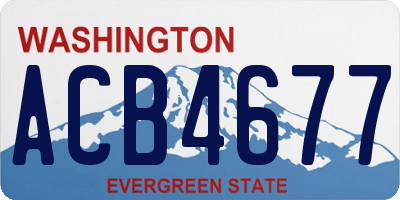 WA license plate ACB4677