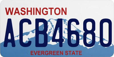 WA license plate ACB4680