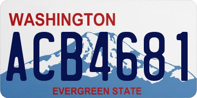 WA license plate ACB4681