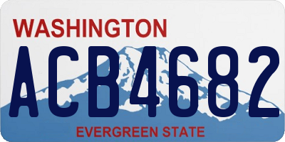 WA license plate ACB4682