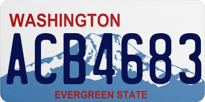 WA license plate ACB4683