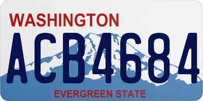 WA license plate ACB4684