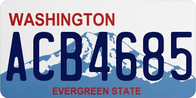WA license plate ACB4685