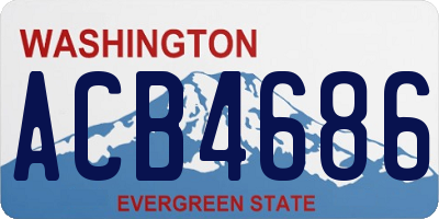 WA license plate ACB4686