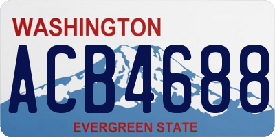 WA license plate ACB4688
