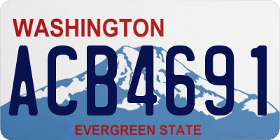 WA license plate ACB4691