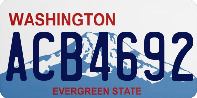WA license plate ACB4692