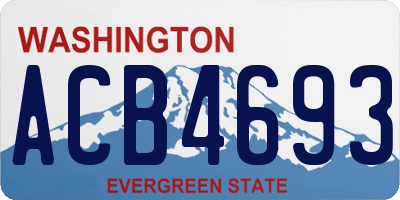 WA license plate ACB4693