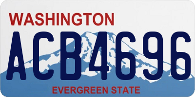 WA license plate ACB4696