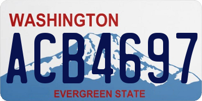 WA license plate ACB4697