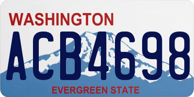 WA license plate ACB4698