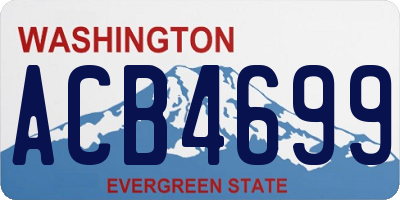 WA license plate ACB4699