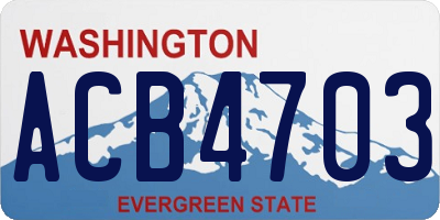 WA license plate ACB4703