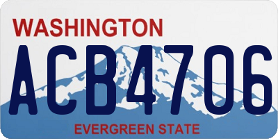 WA license plate ACB4706