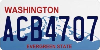 WA license plate ACB4707