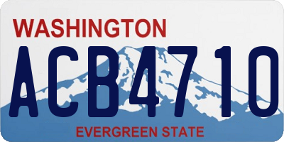 WA license plate ACB4710