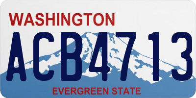 WA license plate ACB4713