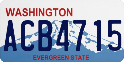 WA license plate ACB4715