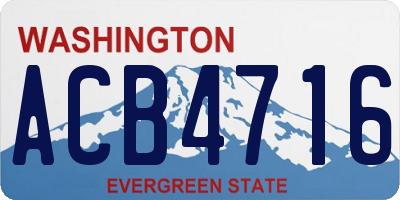WA license plate ACB4716