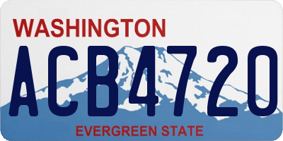 WA license plate ACB4720
